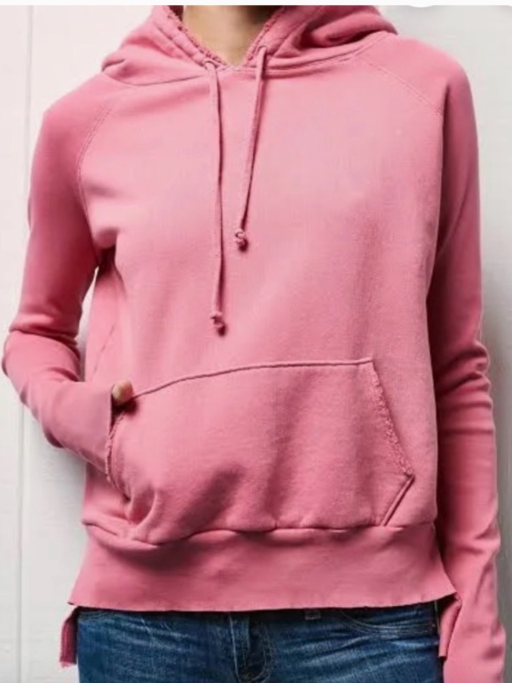 Frank & Eileen Tee Lab Dirty Ballerina Hoodie, Hot Pink, size M